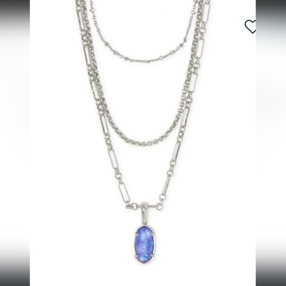 New KS Elisa Triple-Strand Layered Necklace in Iridescent Lilac Illusion - Picture 7 of 14